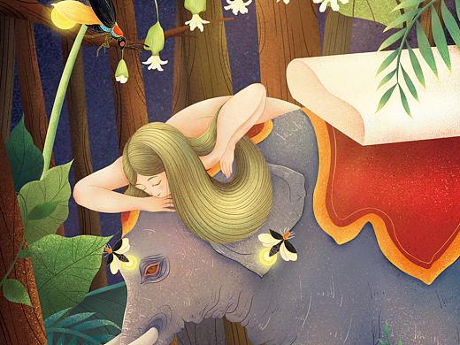 《恬夢(mèng)》（個(gè)人主頁(yè)-ZMzMwNDc0MjA=） - 商業(yè)插畫(huà) - 站酷設(shè)計(jì)師沐杏原創(chuàng)素材 - 站酷ZCOOL