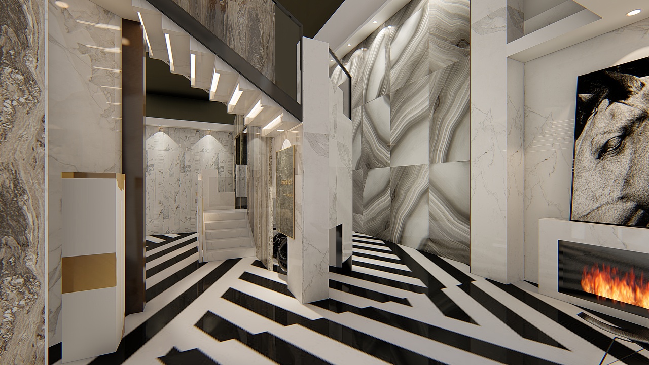 艾可贝纳石材展厅|空间|家装设计|dzl_xll - 原创作品 - 站酷 (zcool)