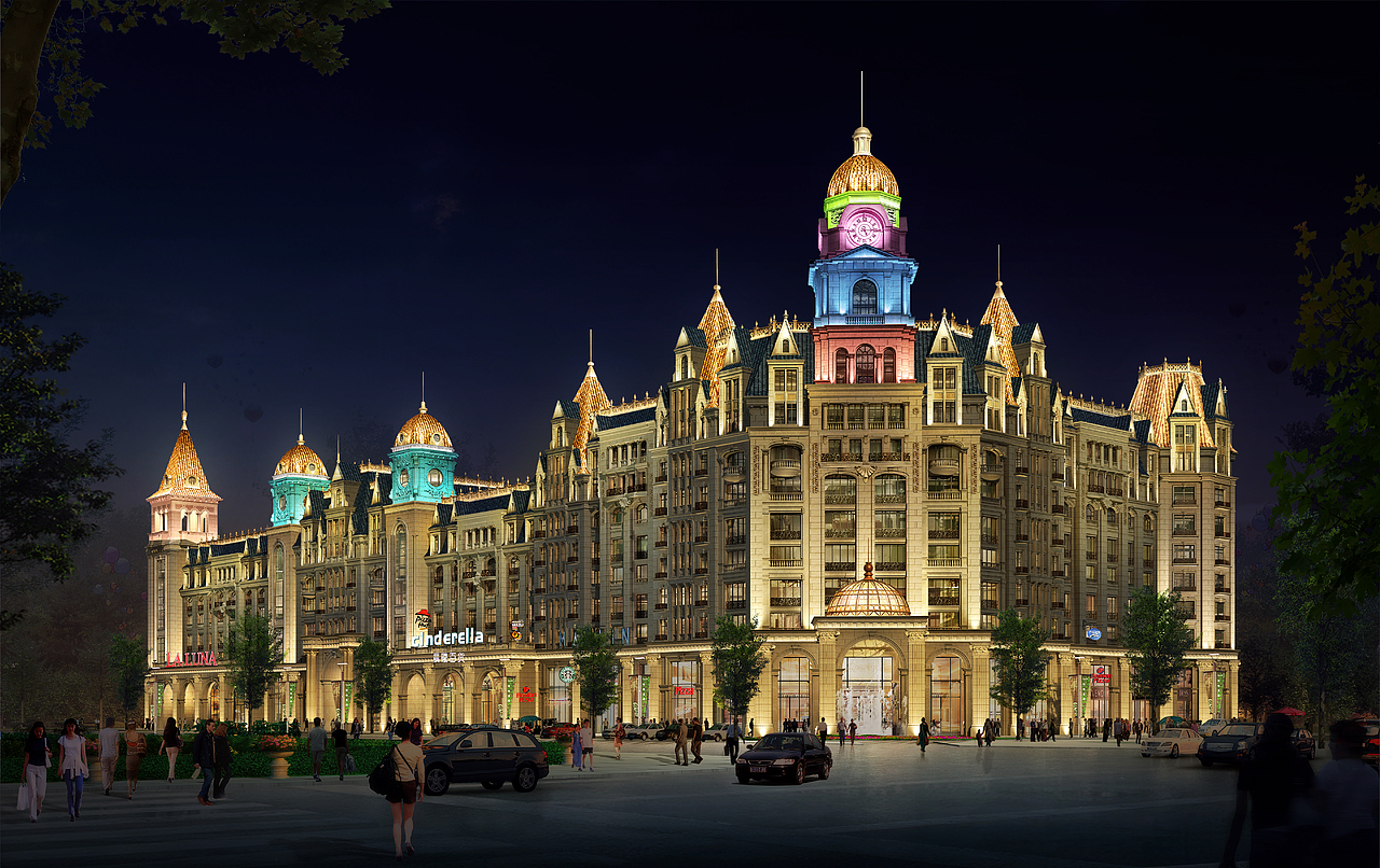 酒店外立面亮化|空间|建筑设计|依风飞扬_原创作品-站酷zcool