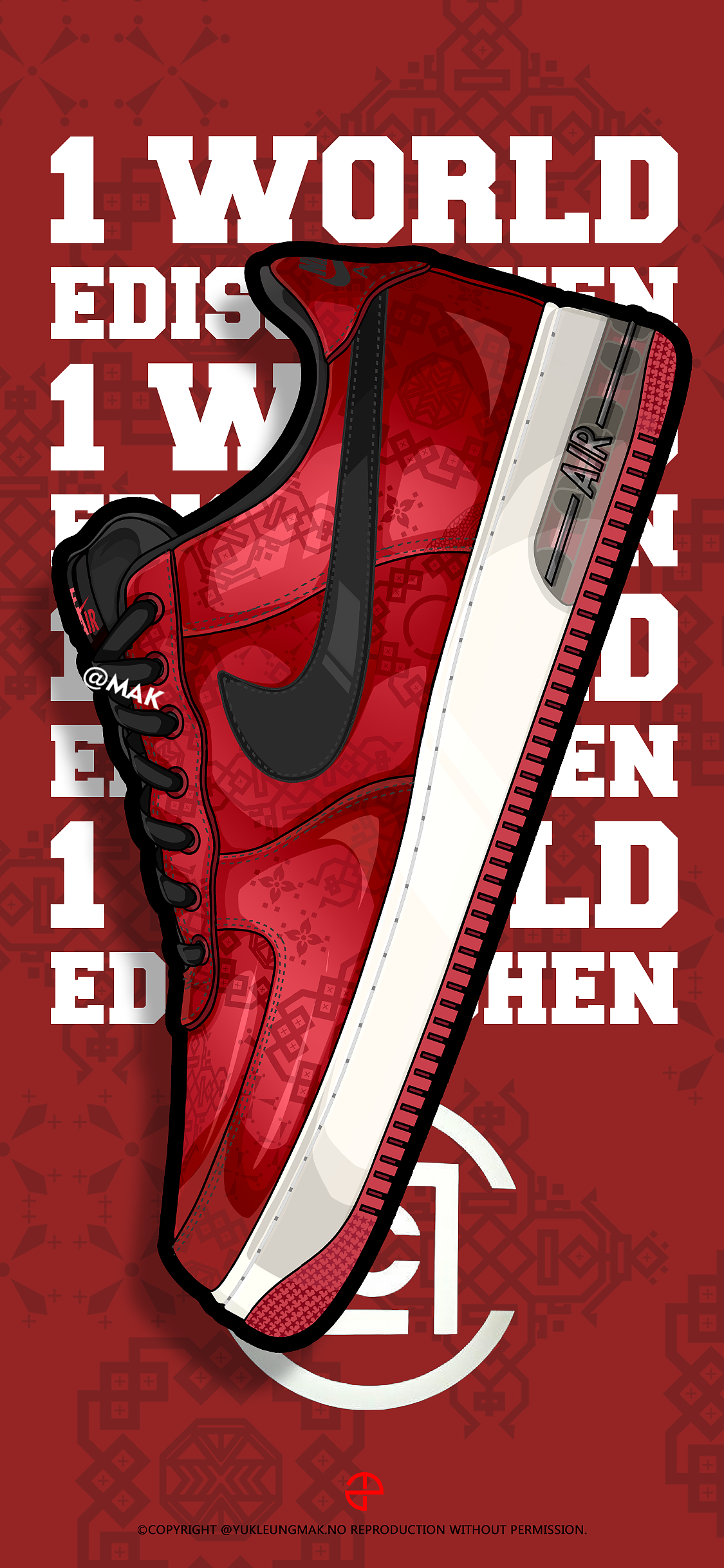 Nike Air Force 1 丝绸系列球鞋插画（图ZMjIwNTAxMjEy） - 创作习作 - 站酷设计师YUKLEUNGMAK原创素材 - 站酷ZCOOL