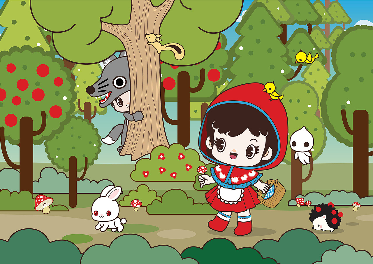 小红帽（图ZMjA3MTk1MTY0） - 创作习作 - 站酷设计师涵宇Louis原创素材 - 站酷ZCOOL
