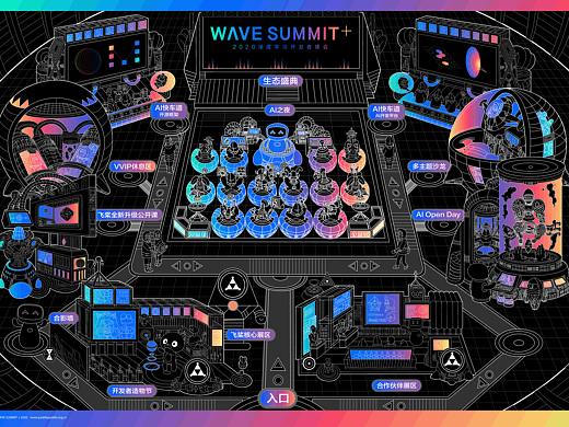 百度飞桨WAVE SUMMIT峰会地图视觉设计