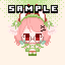 像素眨眼gif小人