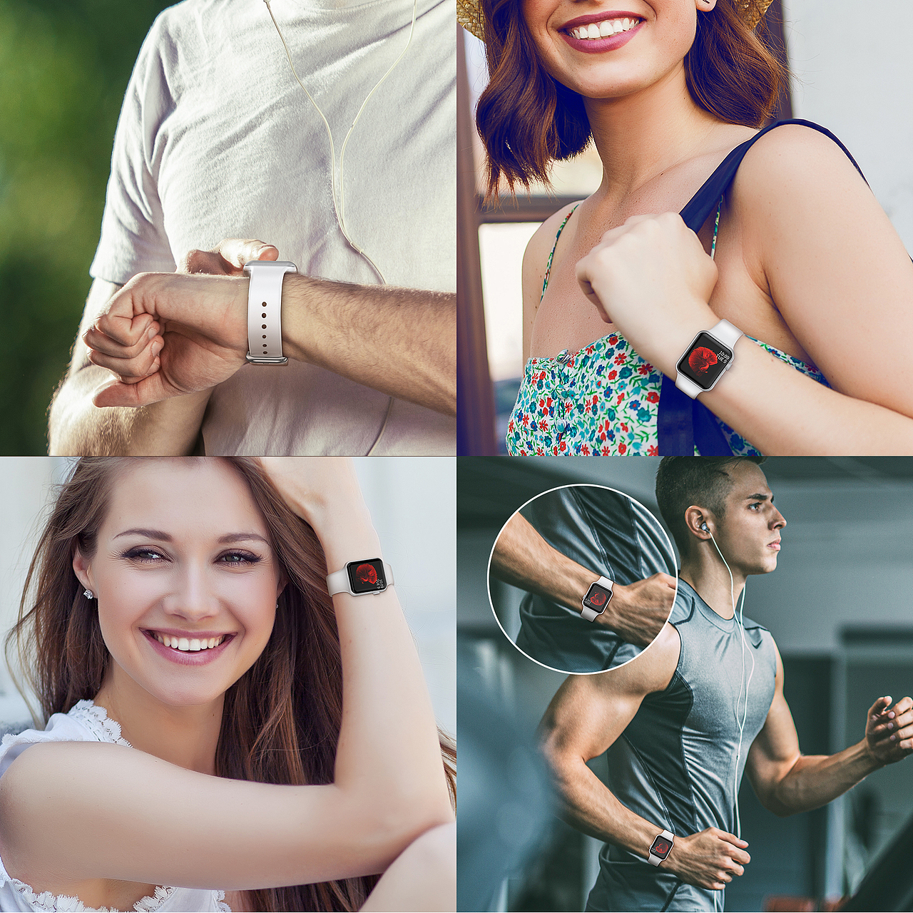 苹果纯色D扣硅胶建模渲染 亚马逊套图