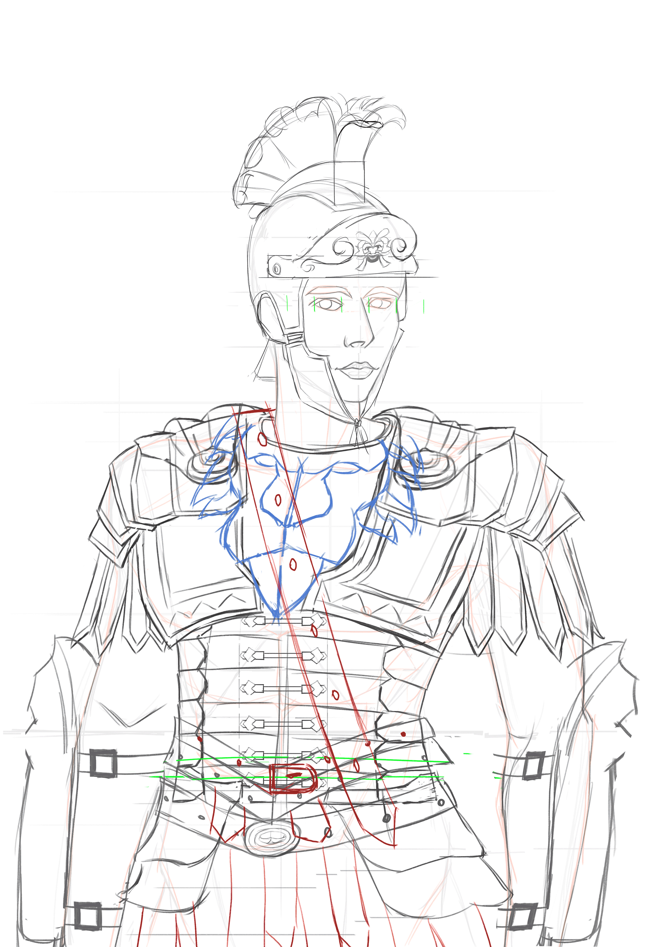 厚涂练习完稿-罗马战士