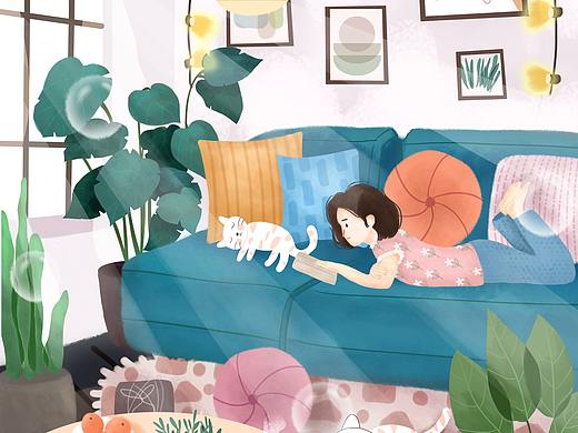 室内插画（个人主页-ZNTA5Nzk0NTI=） - 商业插画 - 站酷设计师阿芋20原创素材 - 站酷ZCOOL