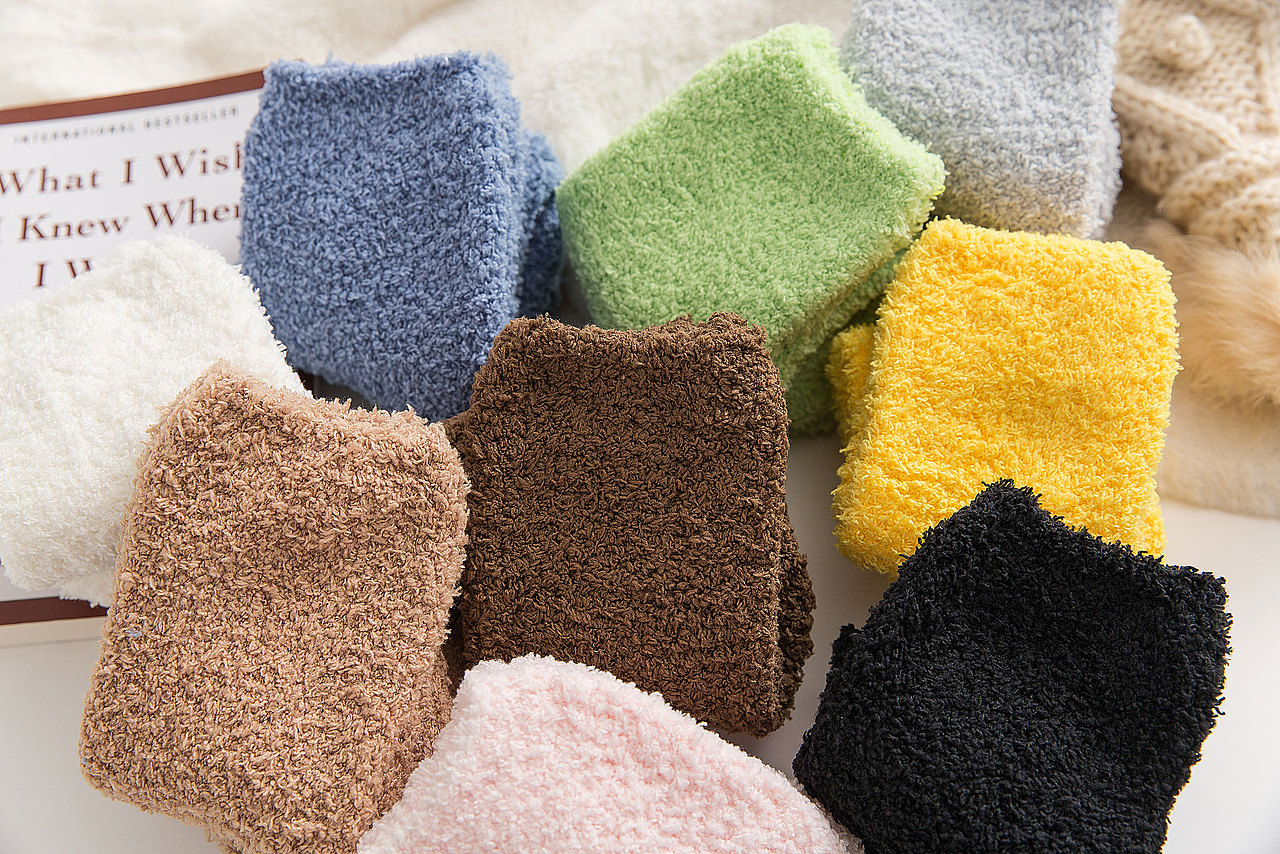 2019秋冬加厚女袜睡眠袜摇粒绒袜子加厚地板袜