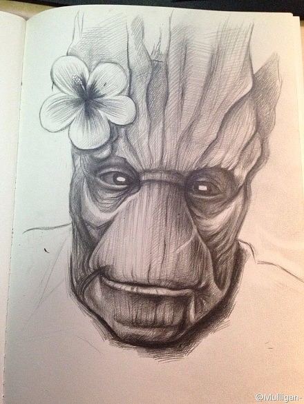 groot 格鲁特 银河护卫队 手绘