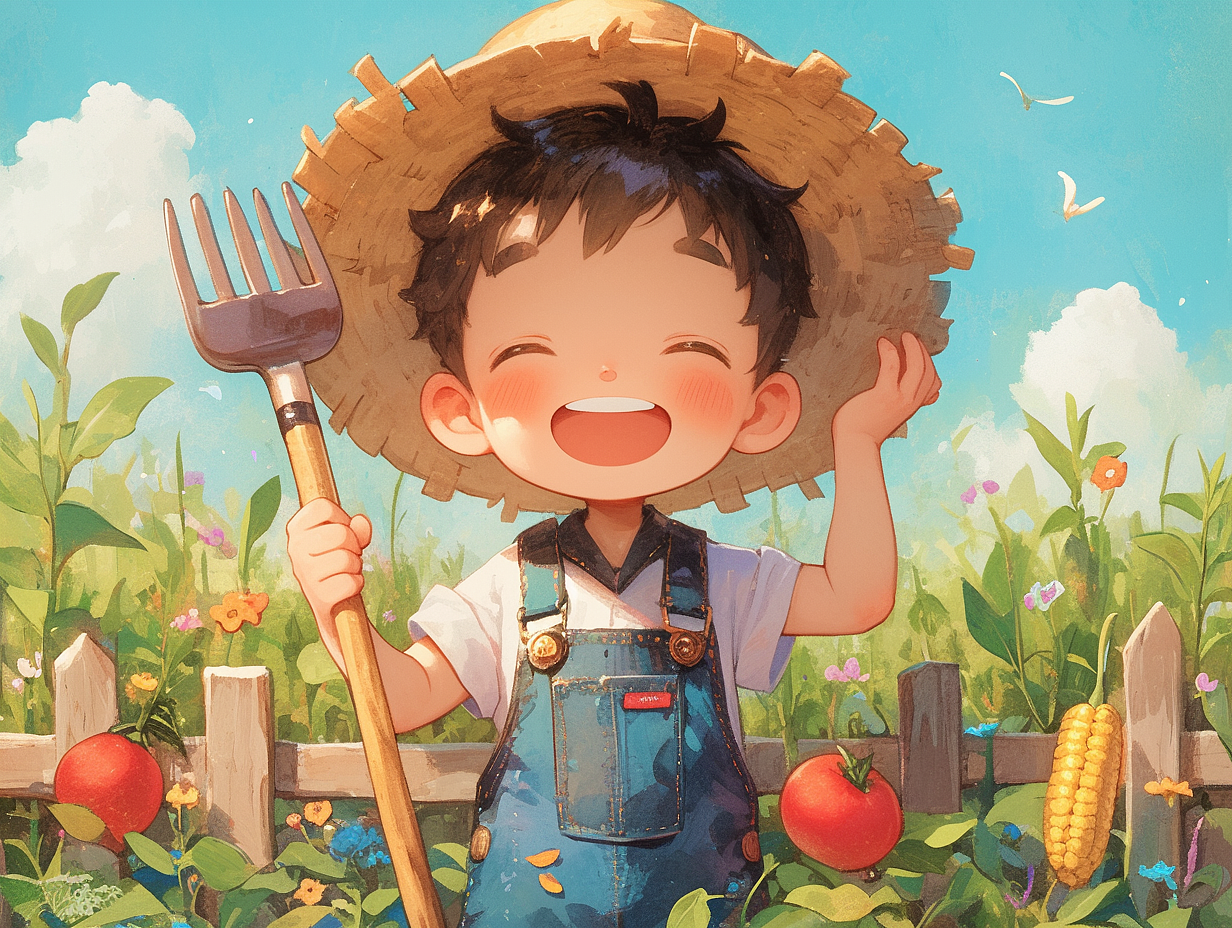 农耕文化-卡通小朋友，研学基地，游乐农庄（图ZMzY2OTA5MjAw） - 图案 - 站酷设计师智绘素材库原创素材 - 站酷ZCOOL