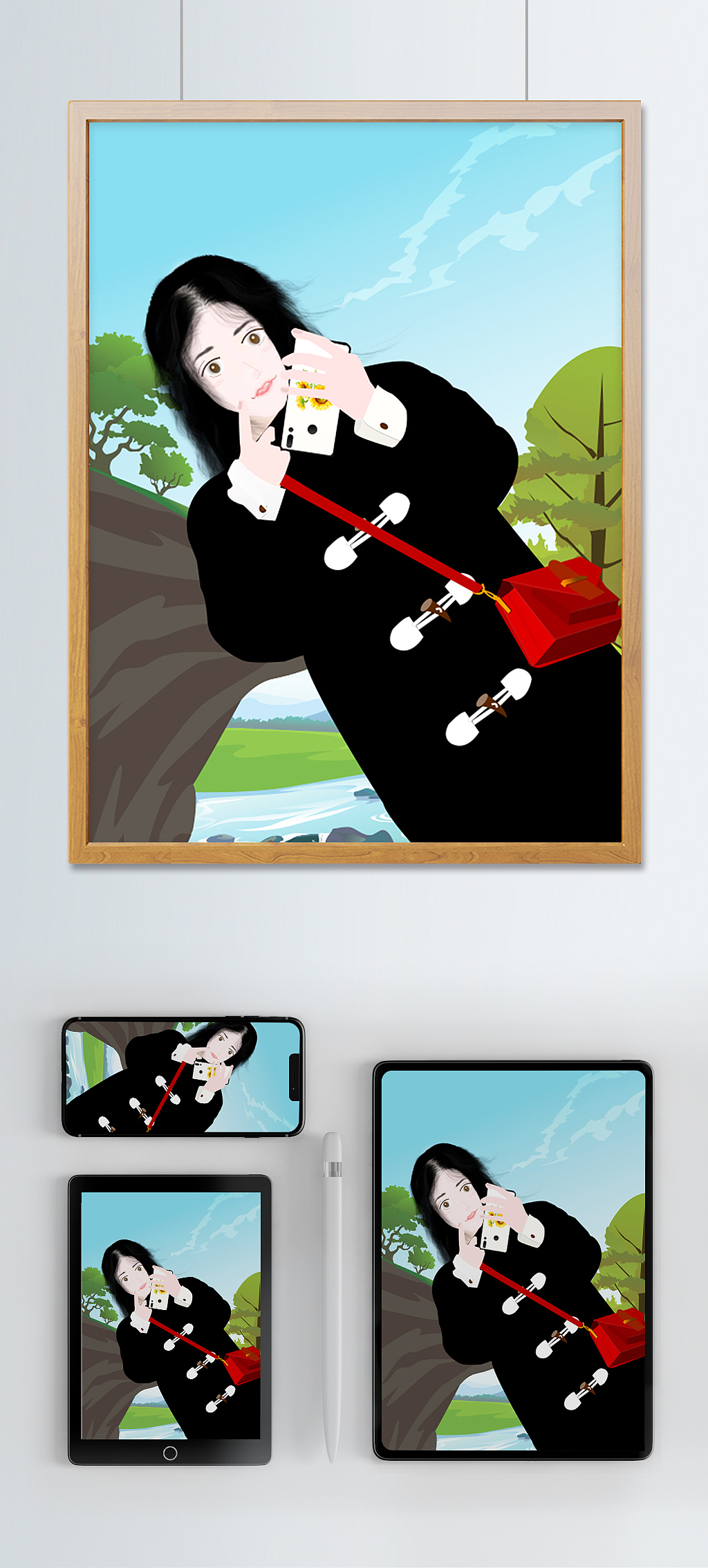 自画像 插画（你确定不是来黑自己的？？哈哈）（图ZMTkyNzQxOTg4） - 创作习作 - 站酷设计师十点差三分love原创素材 - 站酷ZCOOL