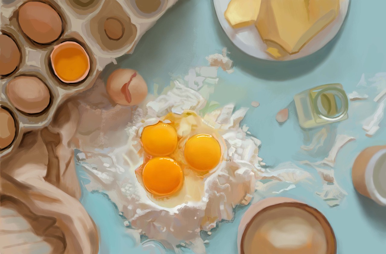 写实美食插画