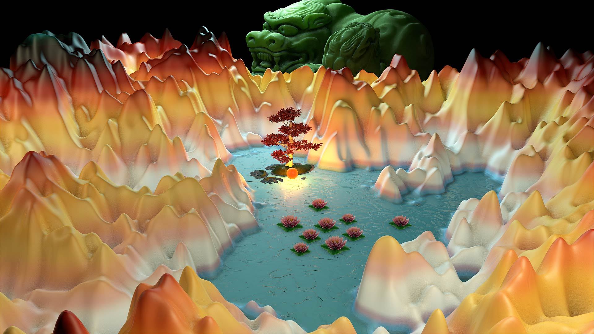 置换练习|三维|场景|天逸宝地_原创作品-站酷zcool