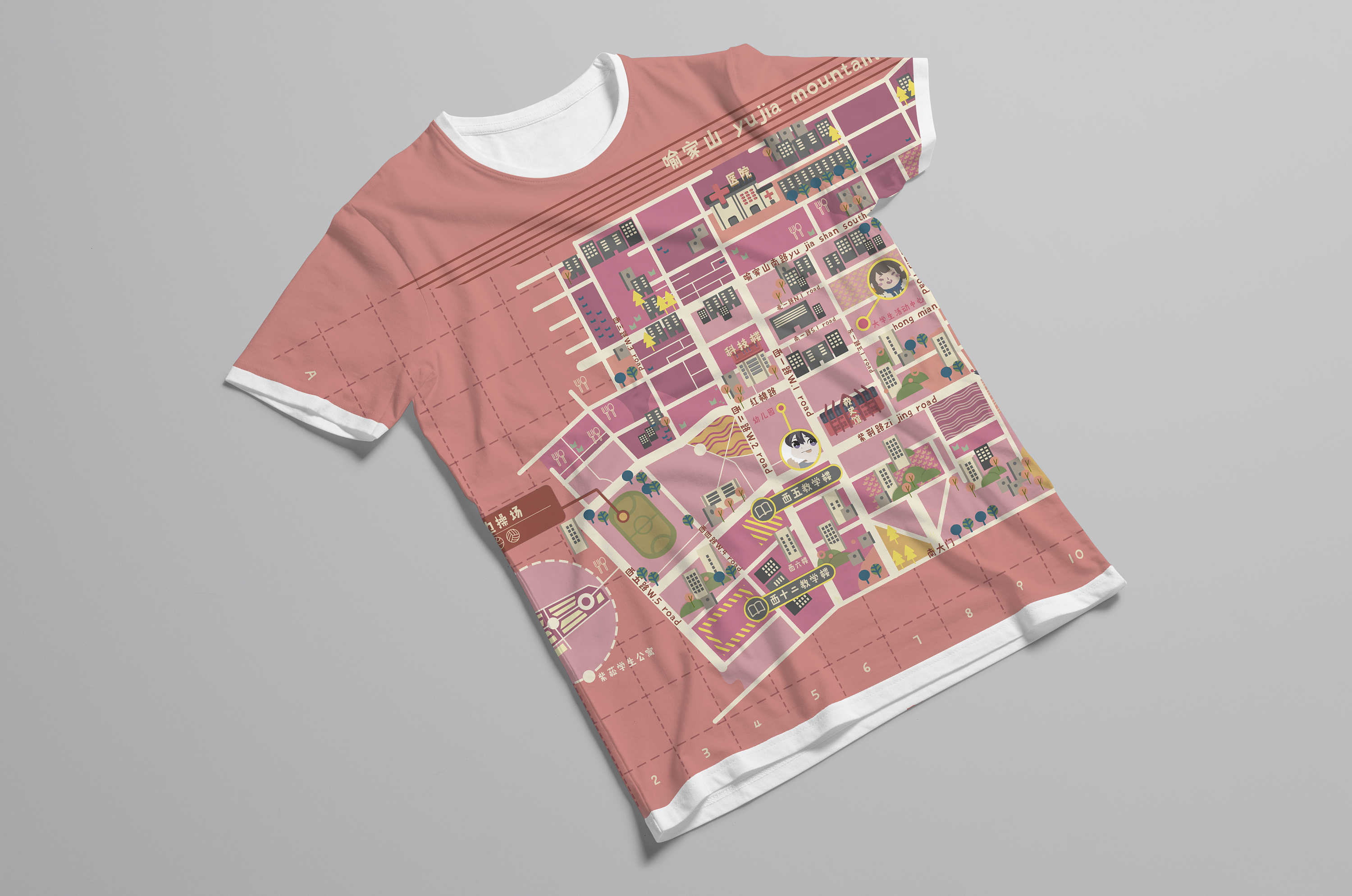 华中科技大学地图周边设计