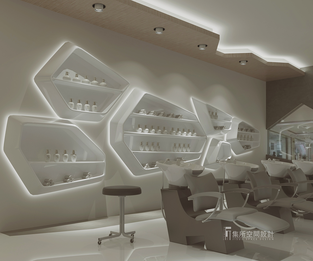 THE ONE 美發(fā)沙龍（圖ZMTM4NDYyNzgw） - 家裝設(shè)計 - 站酷設(shè)計師集所空間設(shè)計原創(chuàng)素材 - 站酷ZCOOL