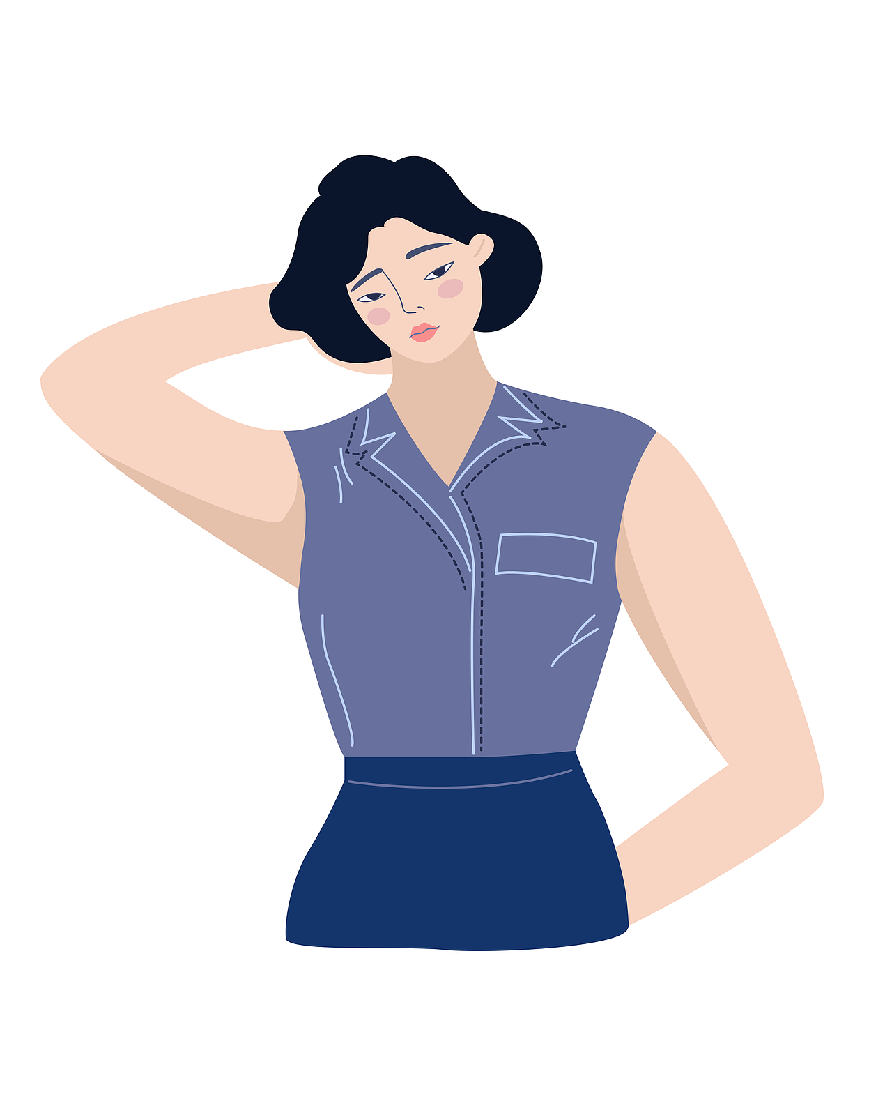 一组简约时尚文艺的人物