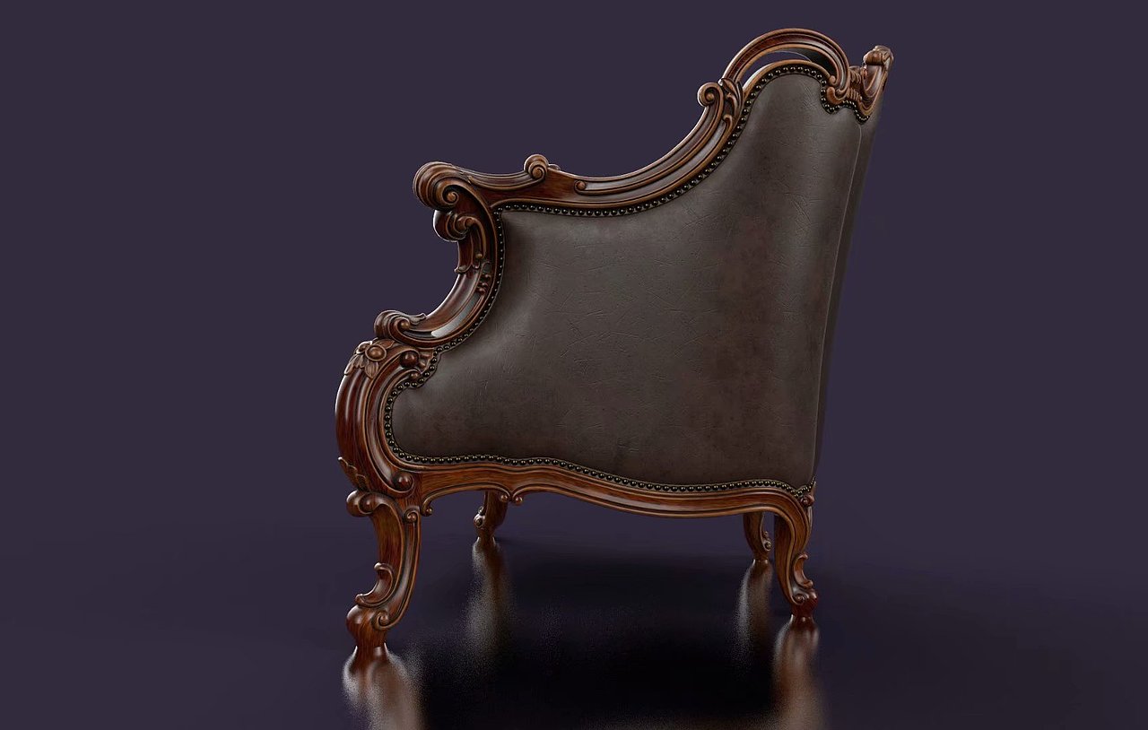 Substance Painter-实例9-欧式沙发展UV到材质渲染