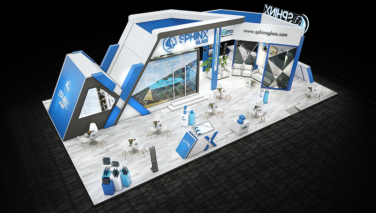 展会展台3d效果图设计