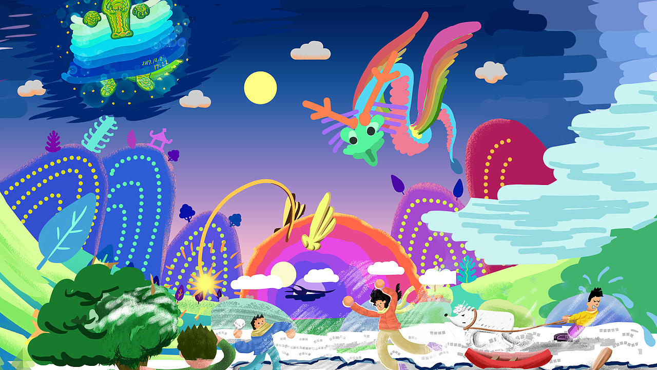 奇幻世界众图一体，拼拼拼！（图ZMjEwMzc5ODcy） - 新锐潮流插画 - 站酷设计师勇者克瑞斯原创素材 - 站酷ZCOOL