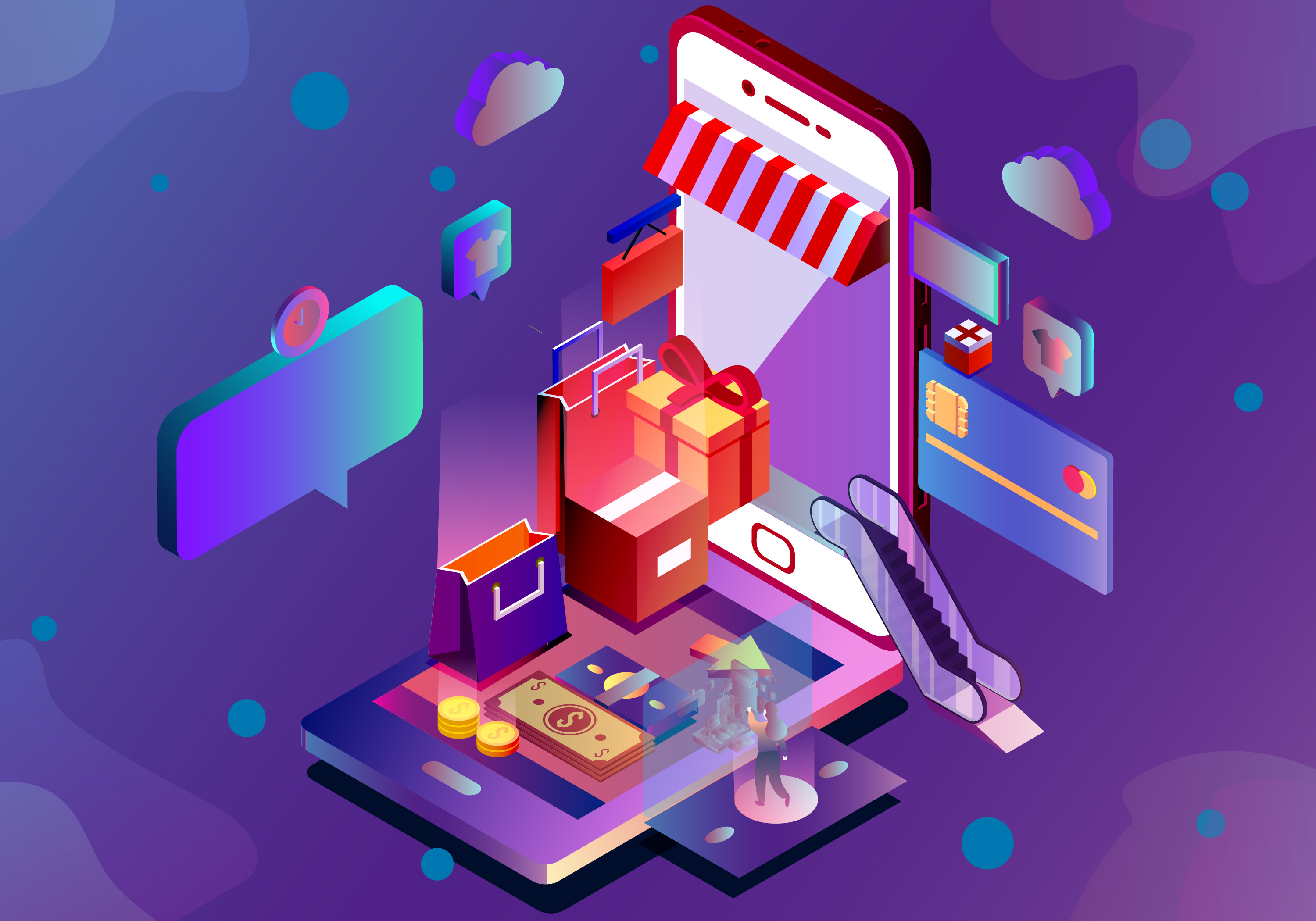 兵宝商城2.5d电商设计