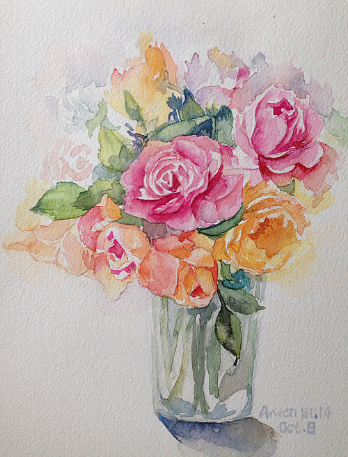 水彩插画（图ZMjIxOTk5MDg=） - 创作习作 - 站酷设计师Arwwen原创素材 - 站酷ZCOOL