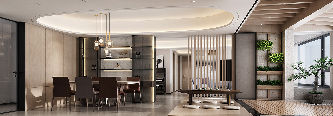 餐厅、品茶区效果图2