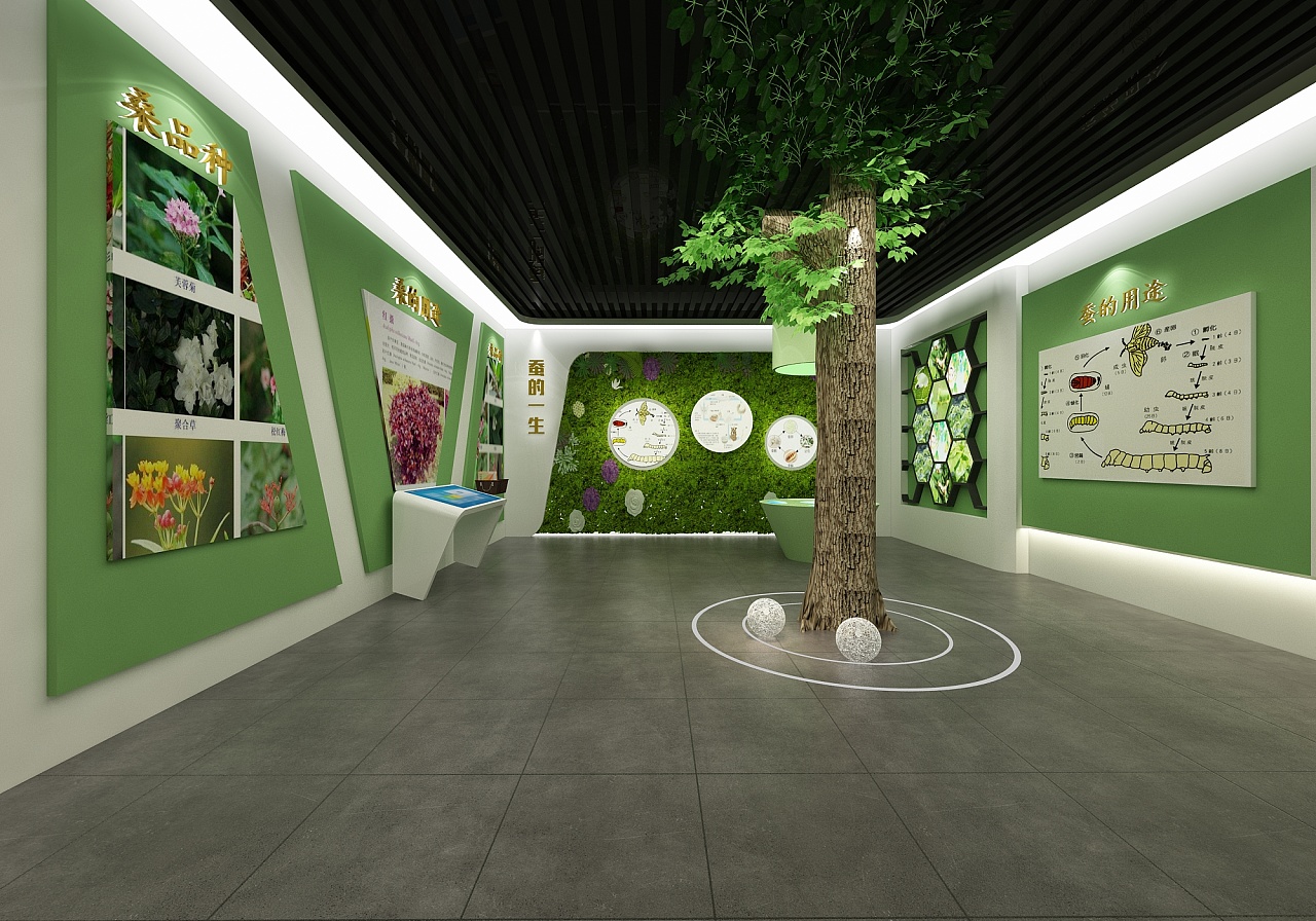 蚕桑展厅效果图设计