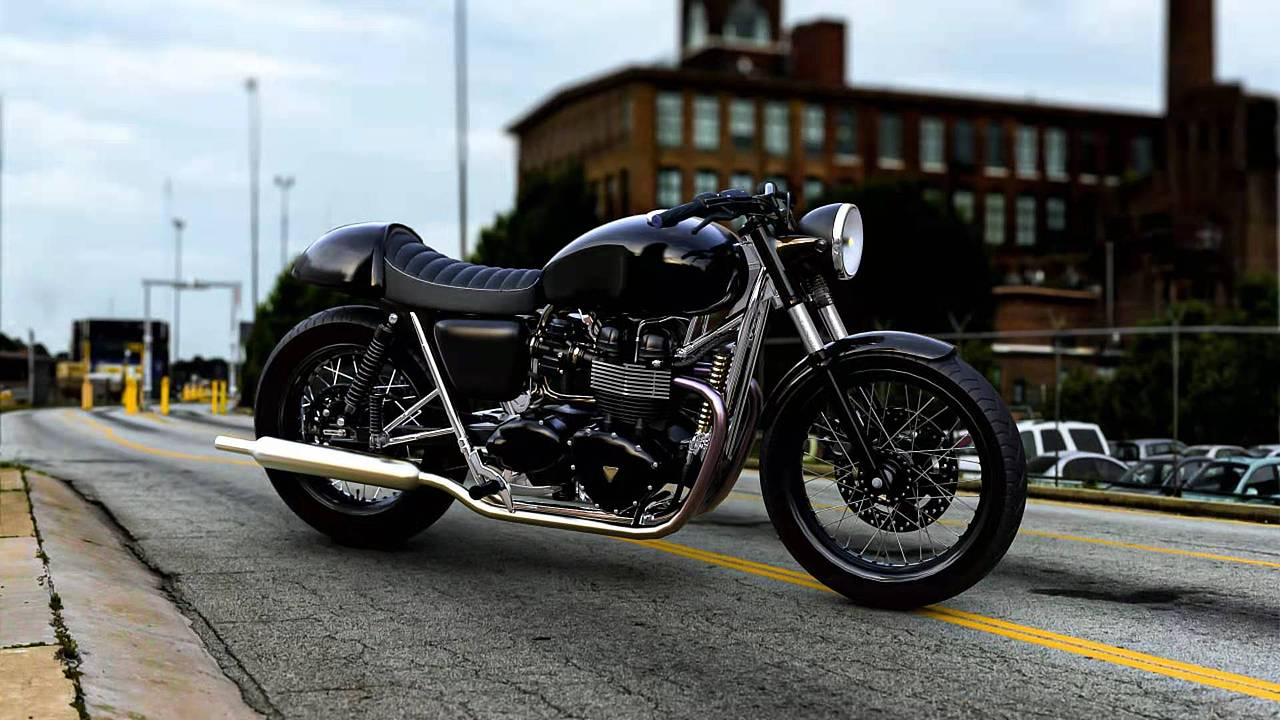 复古摩托车渲染练习