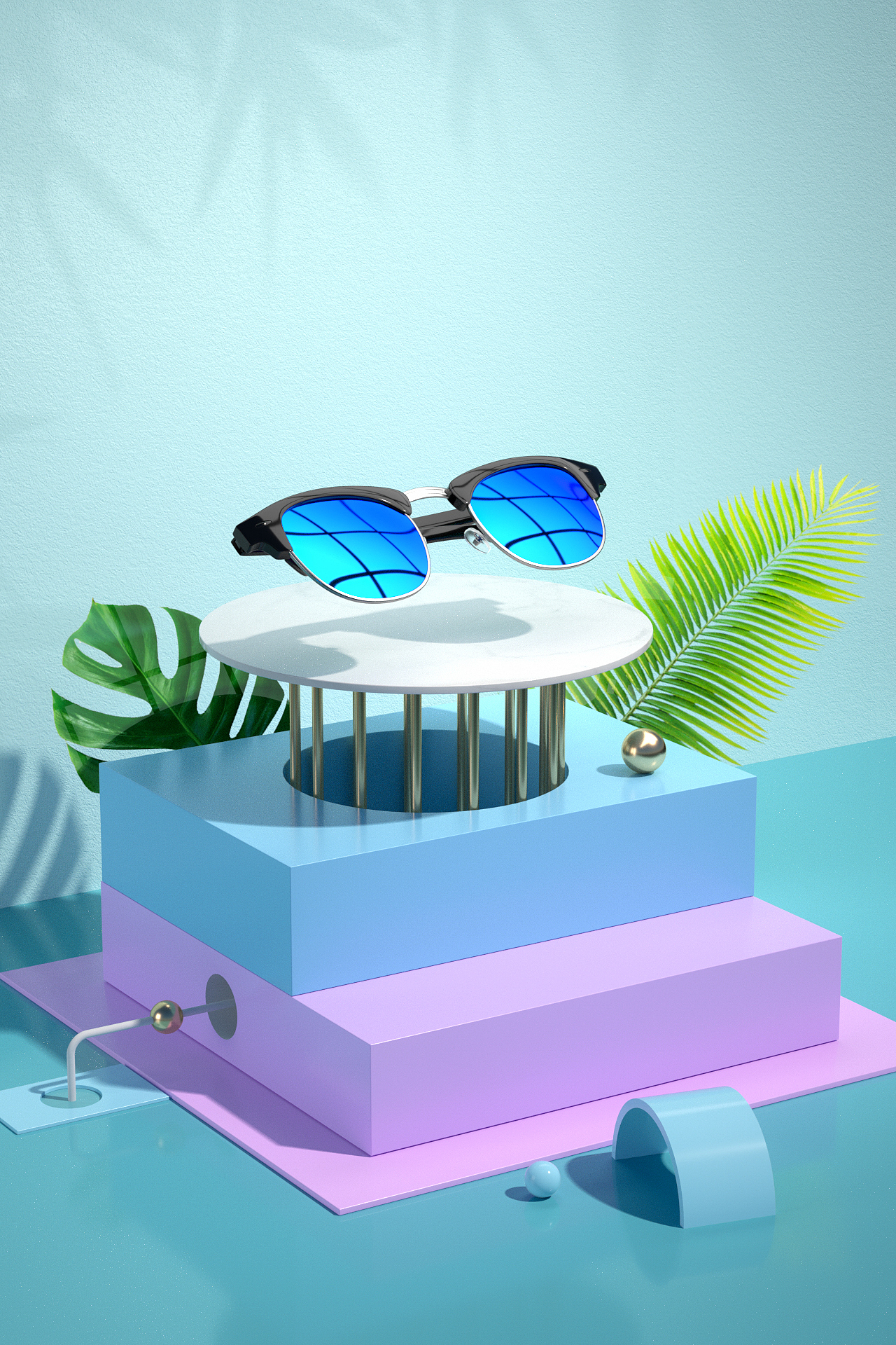 c4d场景产品图渲染