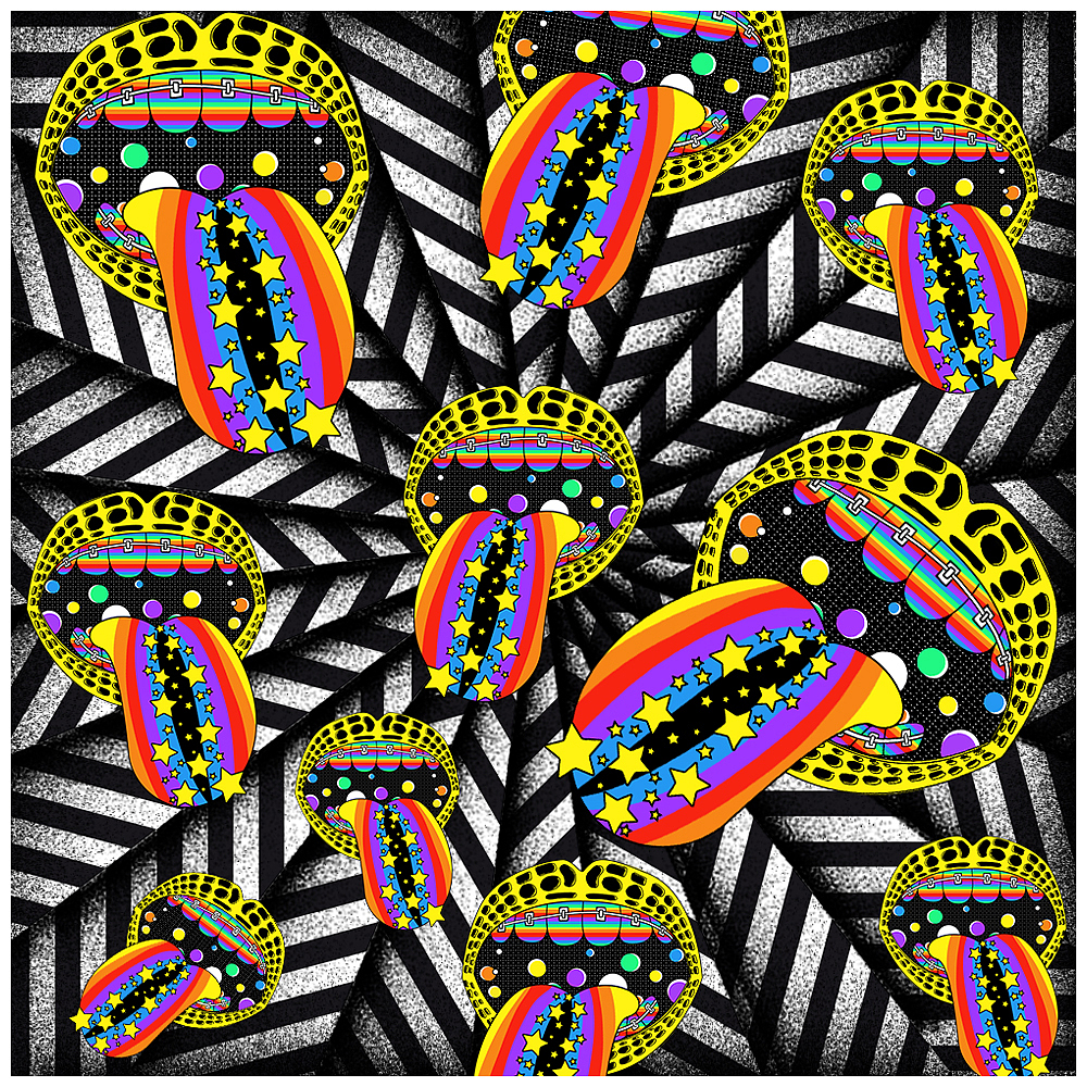 新媒体艺术展全案插画及平面设计--餐桌神兽养殖基地