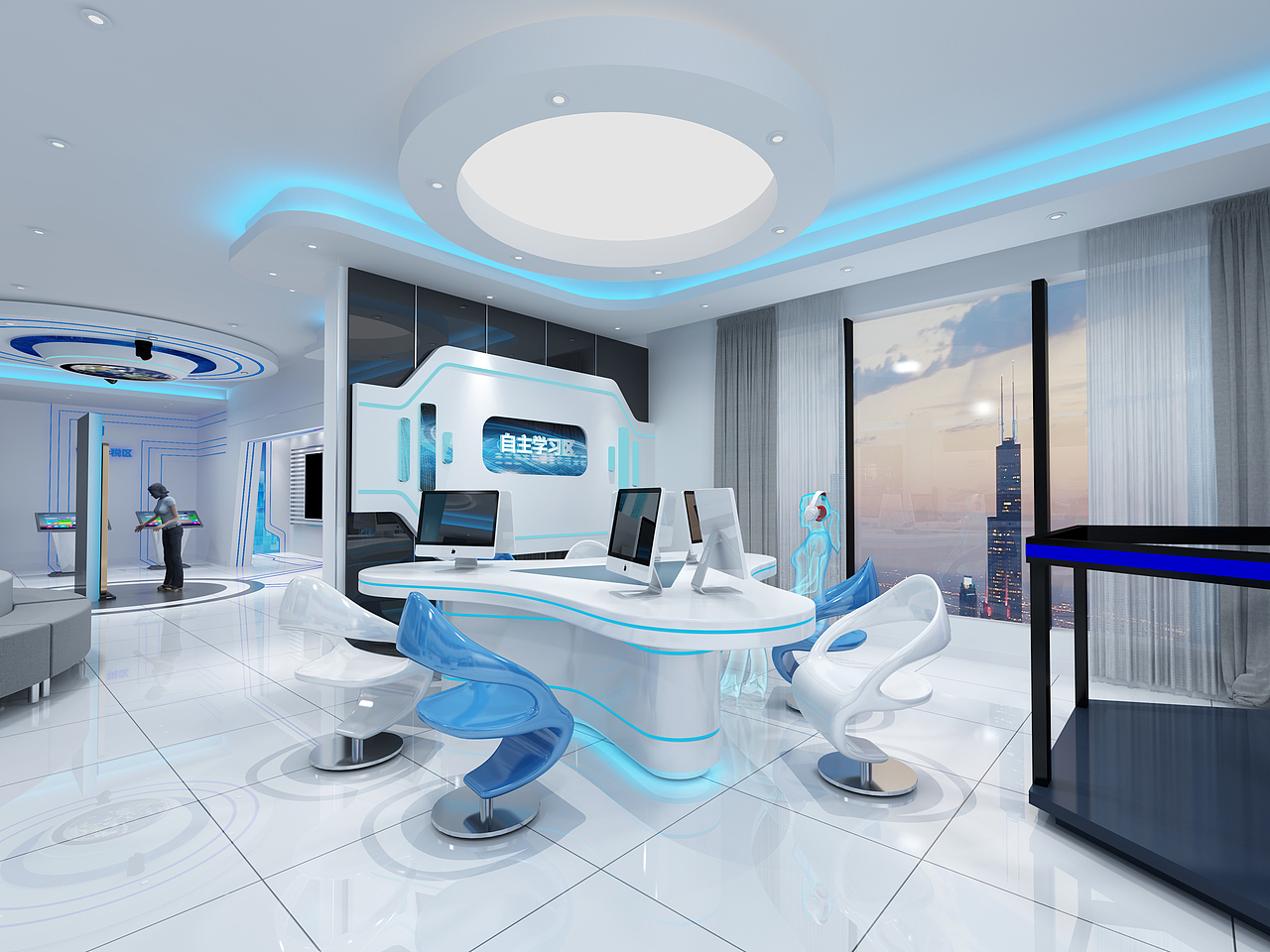 智慧展厅 科技展厅 智能办税服务展厅（图ZMjA4ODAzNzky） - 其他三维 - 站酷设计师feifei912原创素材 - 站酷ZCOOL