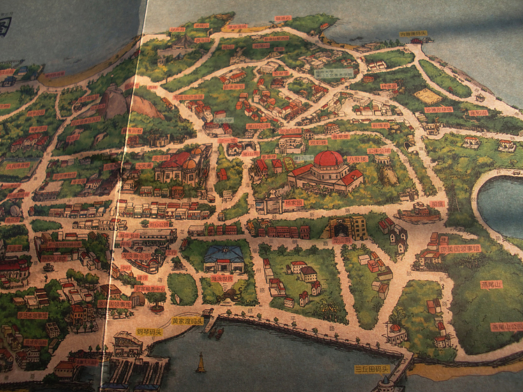 厦门《海西晨报》鼓浪屿手绘地图（图ZMTE0ODA4NDA=） - 商业插画 - 站酷设计师PeteZheng原创素材 - 站酷ZCOOL