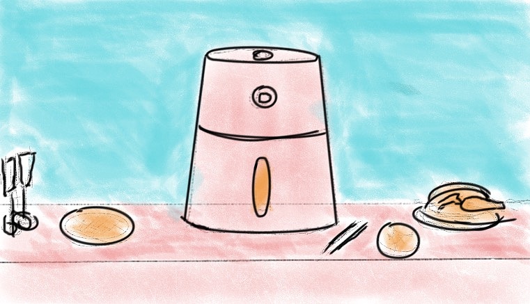 粉色系空气炸锅产品视频