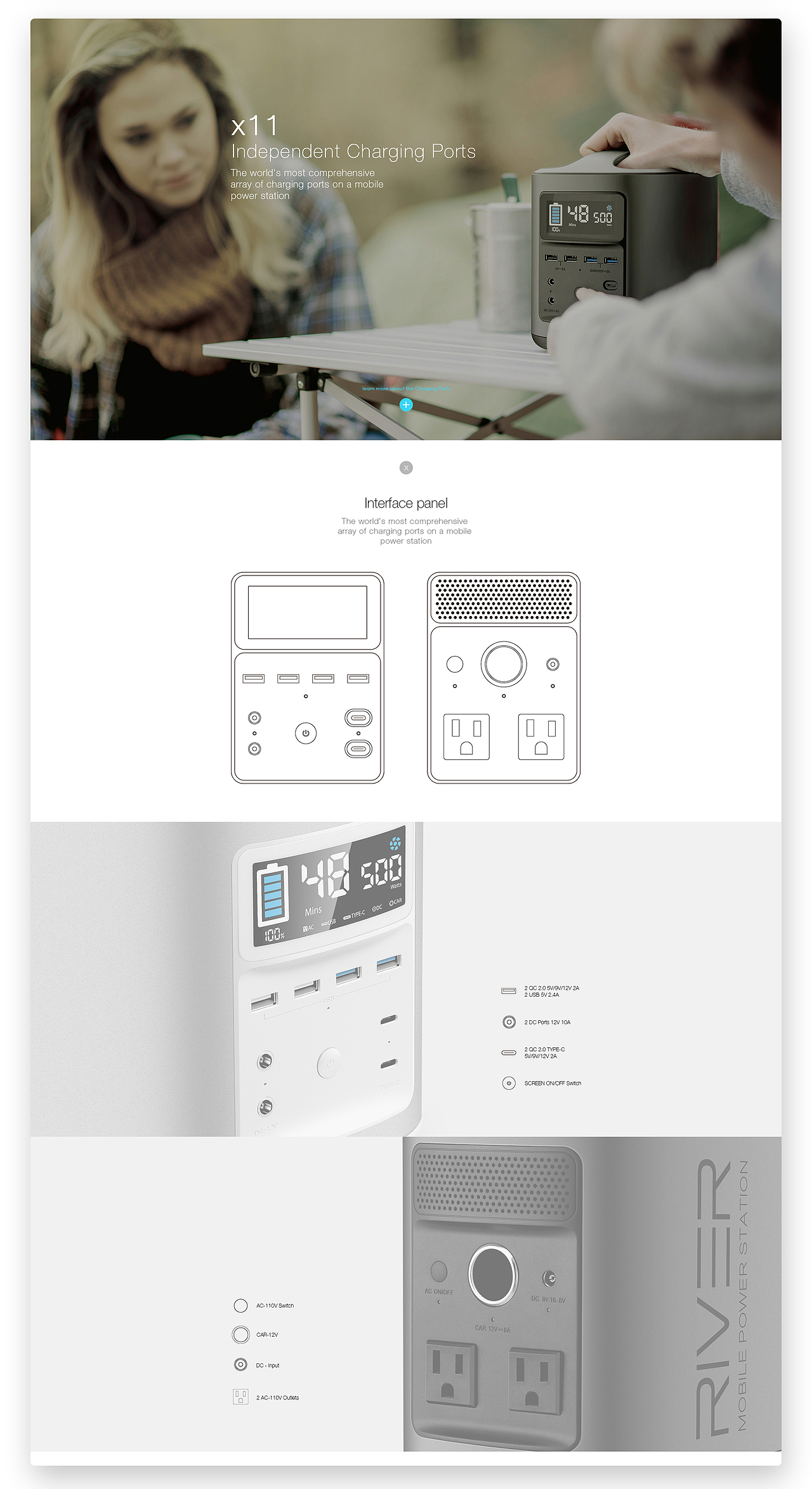 戶外儲能項目，空閑時間做了一個類似蘋果風(fēng)格的練習(xí)（圖ZNzg3Mzg0Njg=） - 電商 - 站酷設(shè)計師QIU_YOTAO原創(chuàng)素材 - 站酷ZCOOL