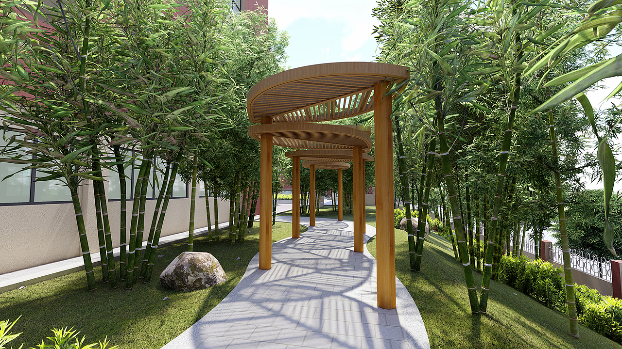 竹韵校园文化（图ZMjIwMjA4MjQ0） - 景观设计 - 站酷设计师森美文化设计原创素材 - 站酷ZCOOL