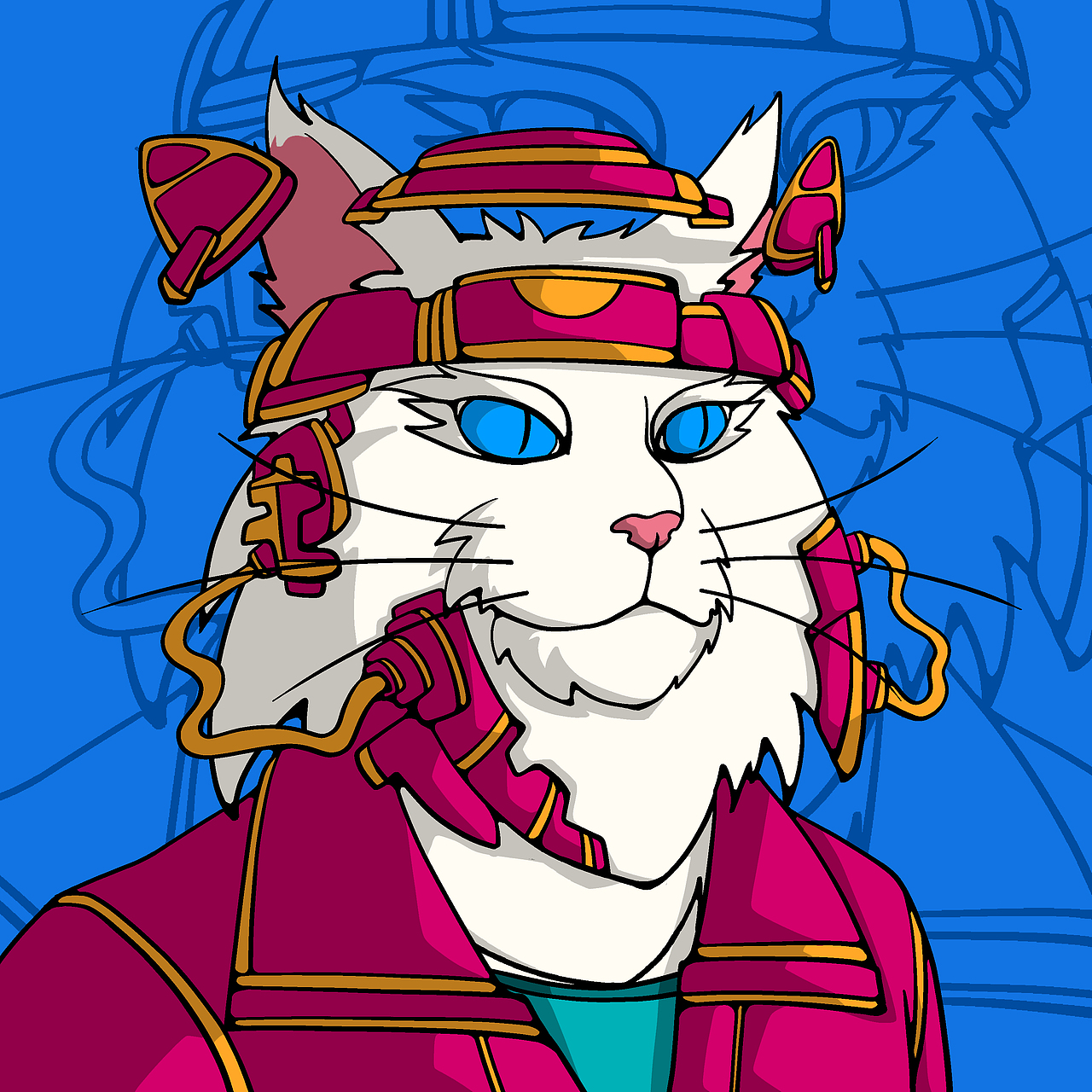 举报1分享原创作品插画创作习作缅因猫nft头像可闹好了《东方鬼怪》