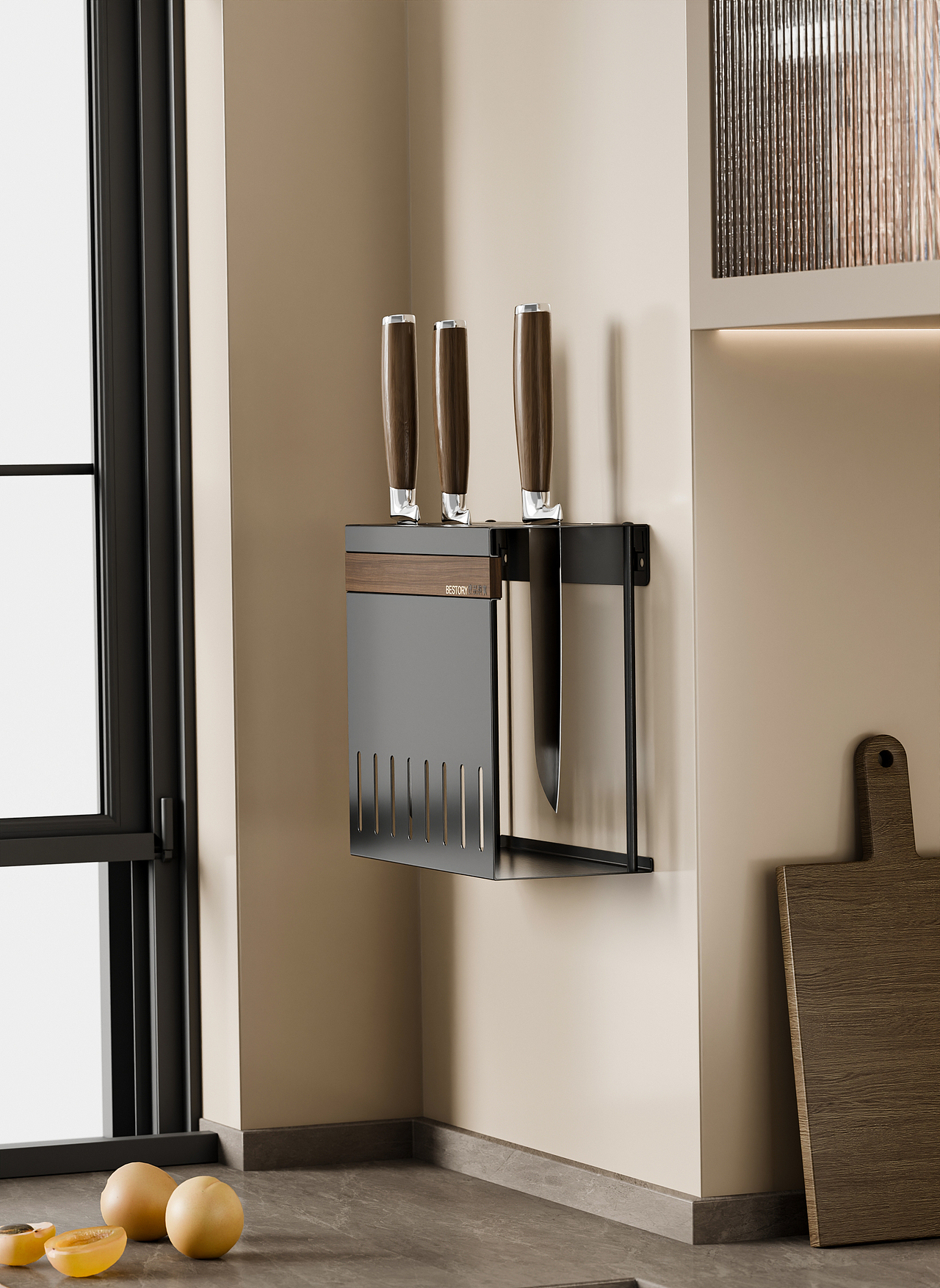 厨房置物架渲染