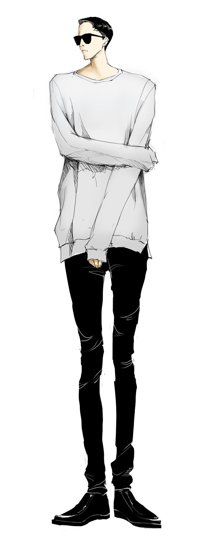 一大波长腿欧巴手绘!