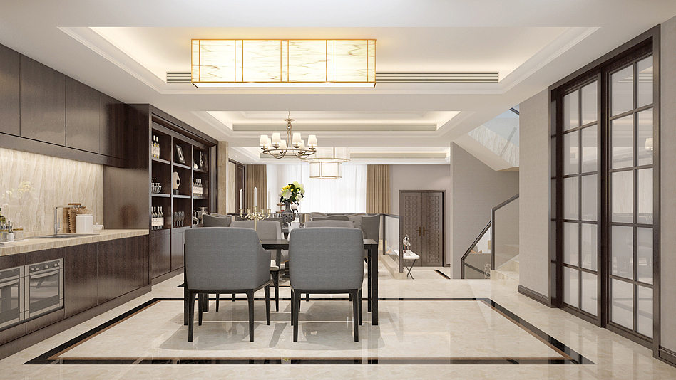 成都别墅装修设计效果图|四川泰宇装饰--饭厅设计