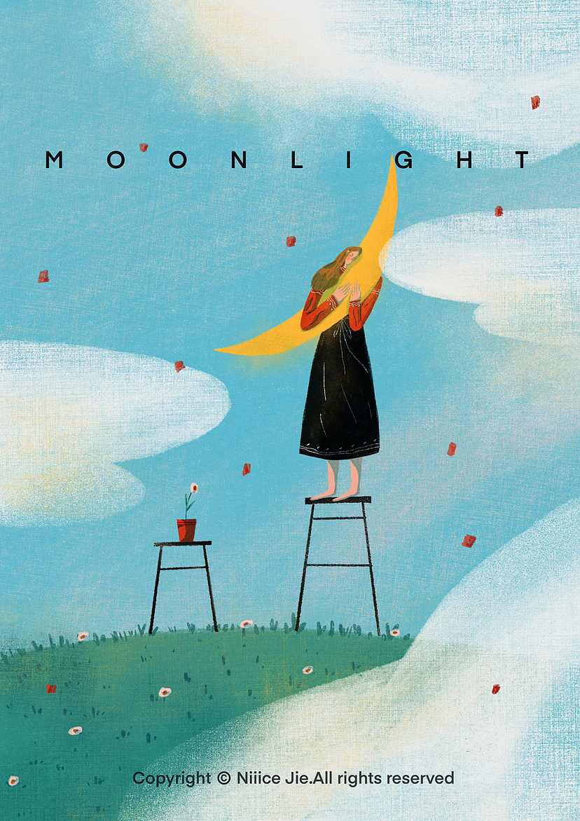 《Moon Light》系列原創(chuàng)插畫（圖ZMzY3OTYxODM2） - 創(chuàng)作習(xí)作 - 站酷設(shè)計師尼尼米斯原創(chuàng)素材 - 站酷ZCOOL