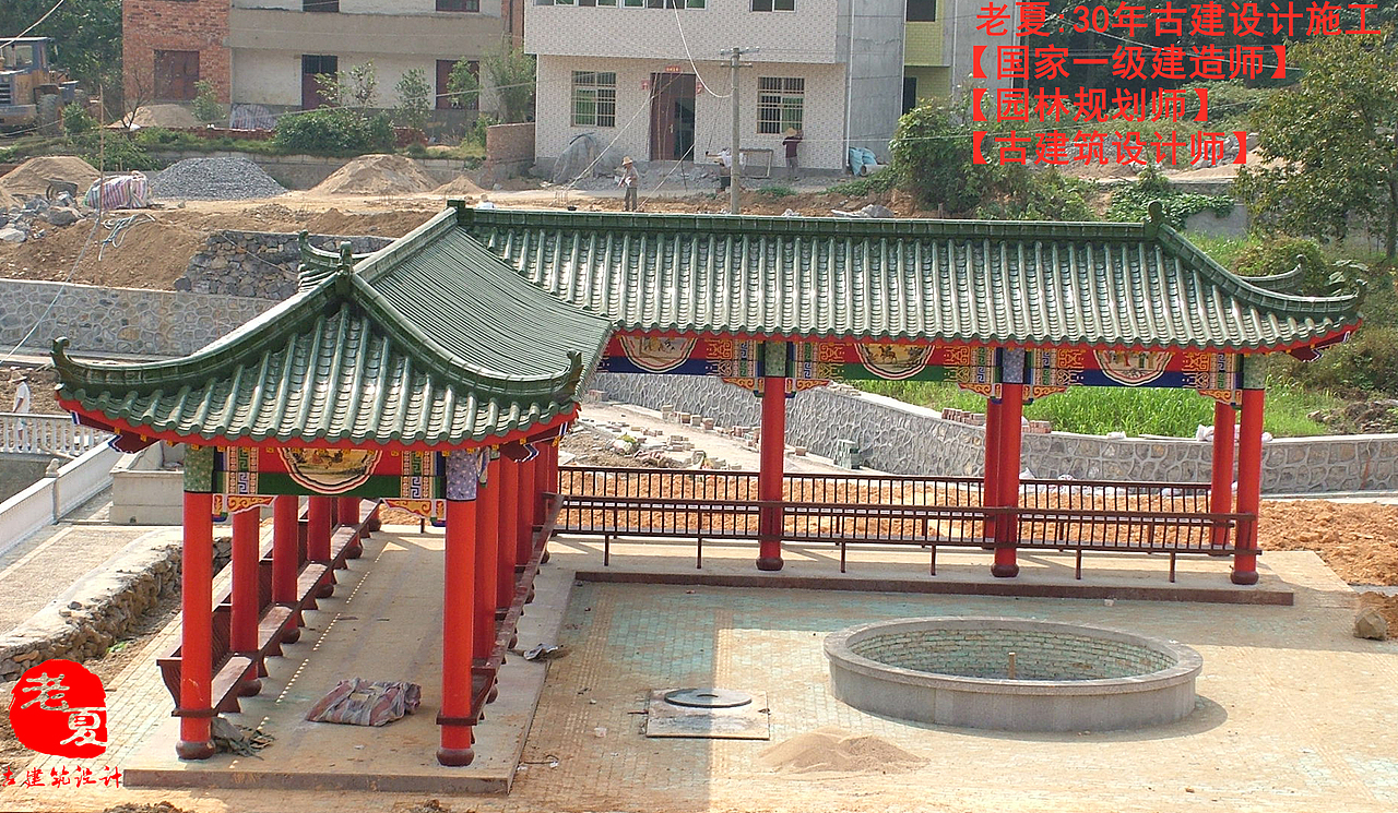 仿古长廊设计施工图，古建游廊效果图设计平面图方案（图ZMjM3NjM0OTQw） - 建筑/空间 - 站酷设计师寺庙规划设计原创素材 - 站酷ZCOOL