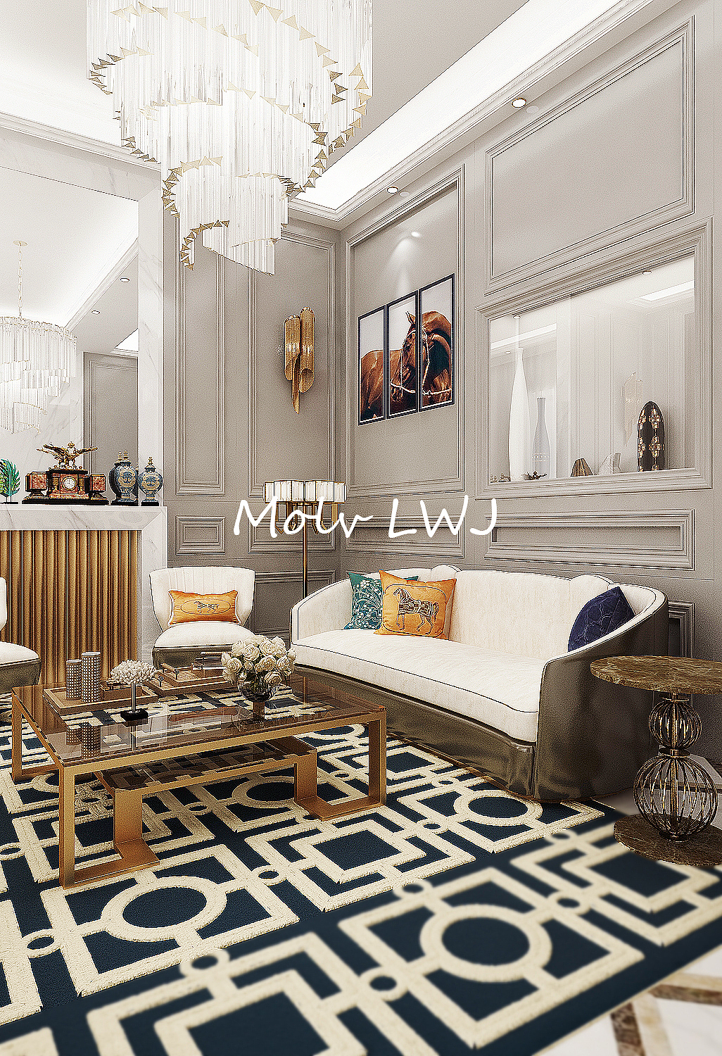 比华利320平联排别墅现代轻奢（图ZMjI0NzM1MjUy） - 家装设计 - 站酷设计师L文君原创素材 - 站酷ZCOOL