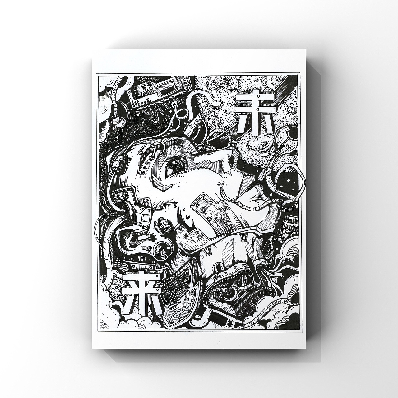 黑白海报——未来科幻题材