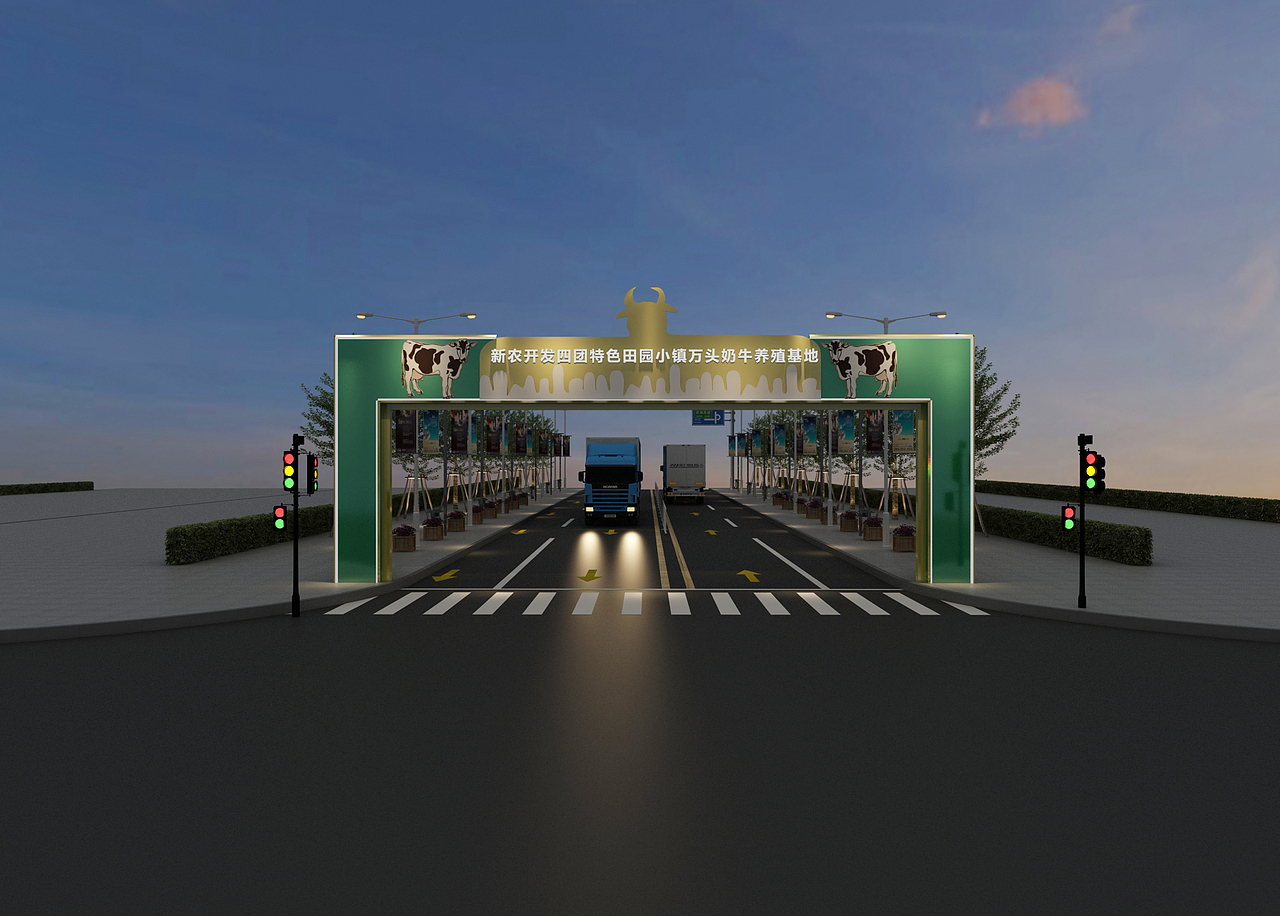 新农龙门架设计3d效果图