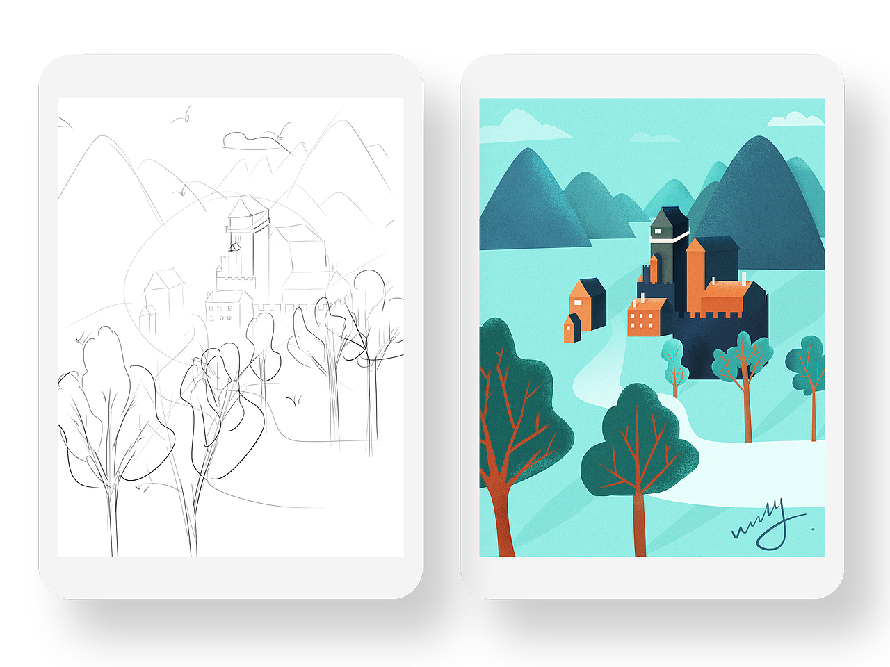 插画练习（图ZMTgyMzUwMDc2） - 商业插画 - 站酷设计师Manuel888原创素材 - 站酷ZCOOL