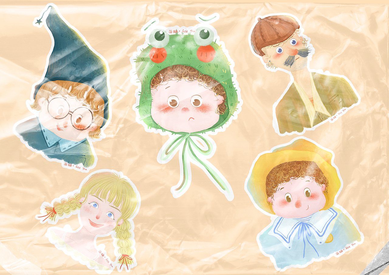 小贴纸呀（图ZMjIxODc4NjYw） - 儿童插画 - 站酷设计师爱吃土豆的逗逗原创素材 - 站酷ZCOOL