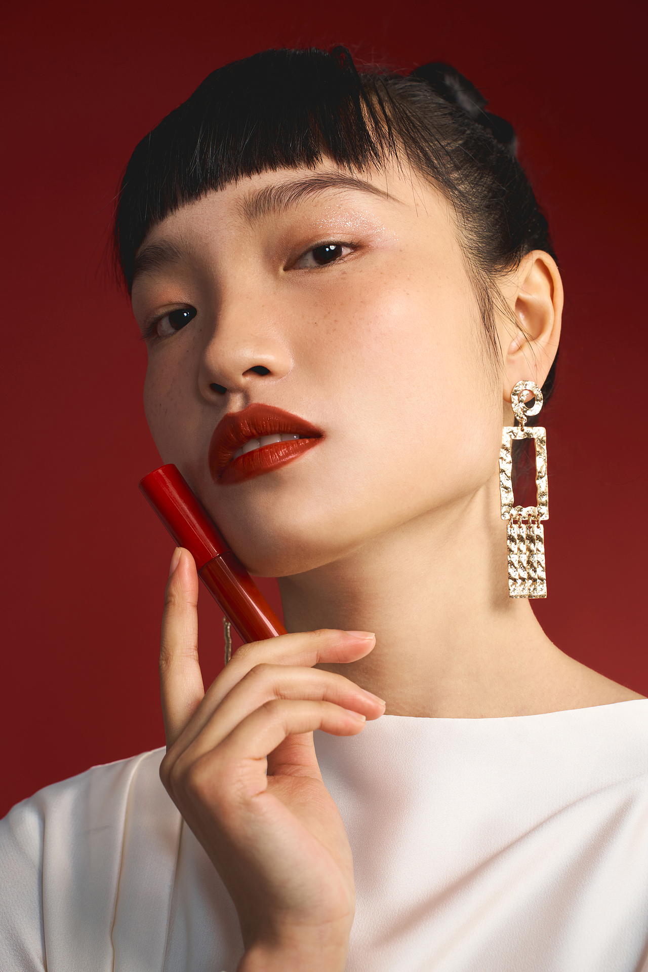 新中式口红拍摄｜国风中国红（图ZMzY3MTQ1MDY0） - 时尚/艺术摄影 - 站酷设计师June里原创素材 - 站酷ZCOOL