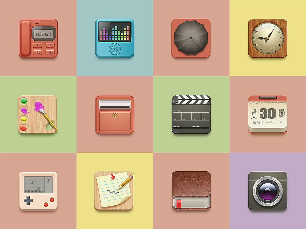 一套童年怀旧图标（图ZMTQyOTI3NjUy） - 图标 - 站酷设计师唐小厨原创素材 - 站酷ZCOOL