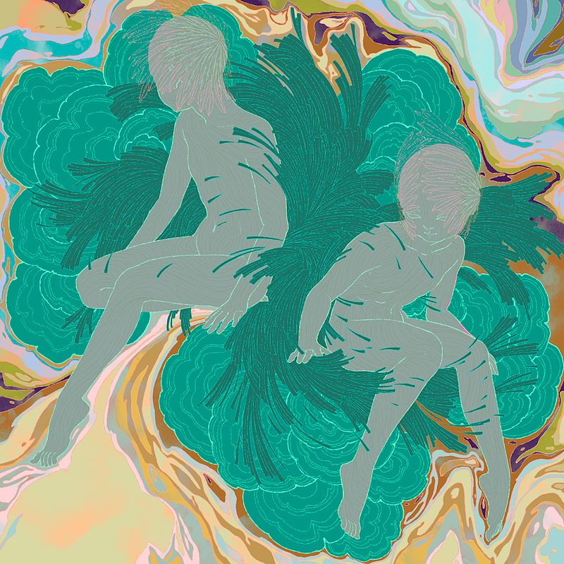 使用氛围笔刷对每一块进行处理。