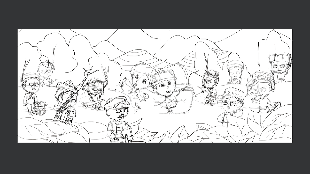 山居水歌-广西12个世居民族系列（图ZMTMwNDMzNTA0） - 商业插画 - 站酷设计师雨与鱼小白原创素材 - 站酷ZCOOL