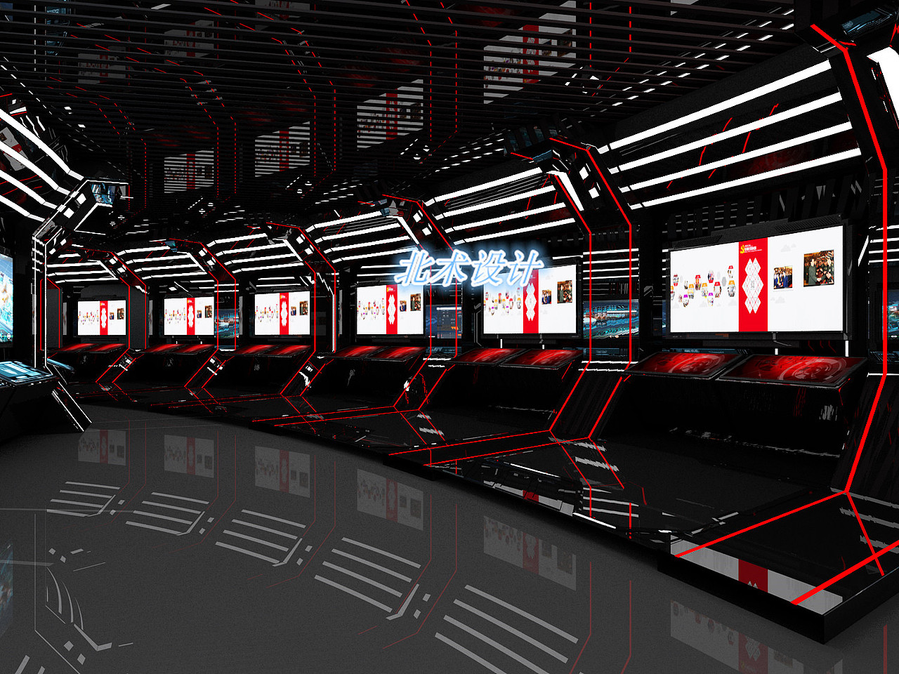 空间站文化展厅科技感